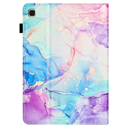 For Samsung Galaxy Tab A7 Lite / T220 Marble Litchi Leather Tablet Case(Purple Blue) by bashfashion
