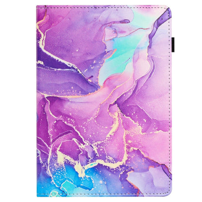 For Samsung Galaxy Tab A 10.1 2019 /T510 Marble Litchi Leather Tablet Case(Purple) by bashfashion