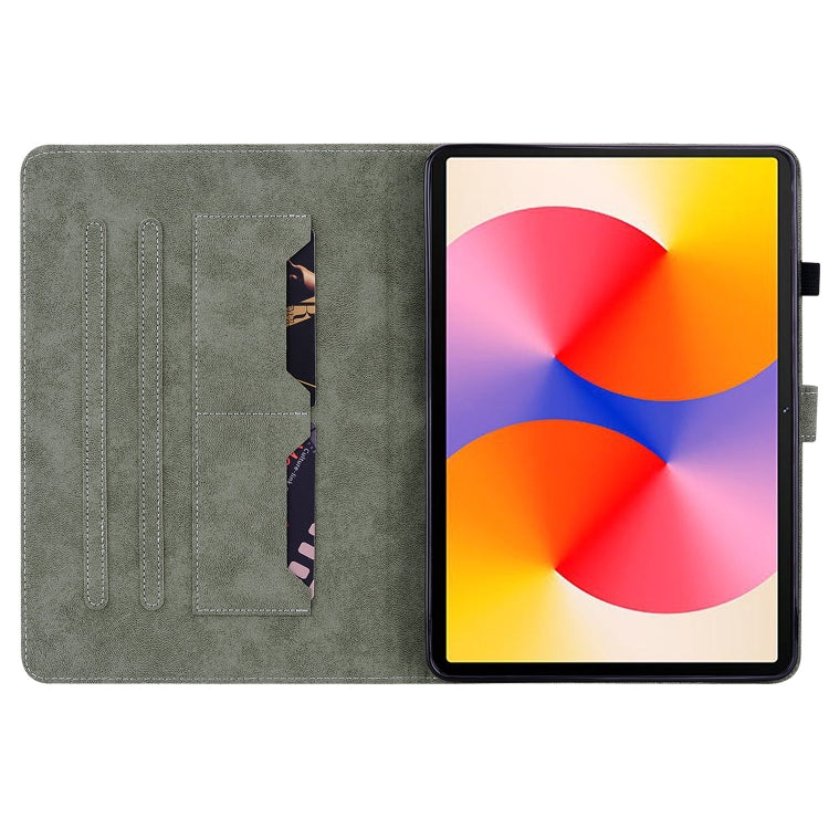 For Huawei MatePad SE 11 2024 Tiger Pattern Flip Leather Tablet Case(Grey) by bashfashion