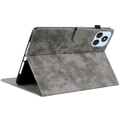 For itel VistaTab 30 Tiger Pattern Flip Leather Tablet Case(Grey) by bashfashion