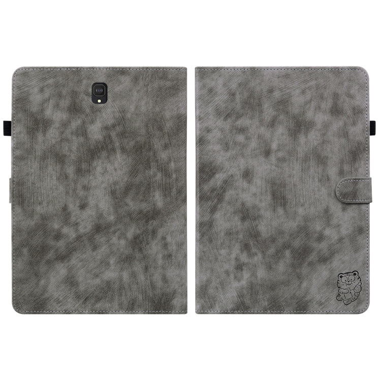 For Samsung Galaxy Tab S4 10.5 SM-T830 Tiger Pattern Flip Leather Tablet Case(Grey) by bashfashion