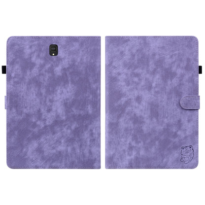 For Samsung Galaxy Tab S4 10.5 SM-T830 Tiger Pattern Flip Leather Tablet Case(Purple) by bashfashion