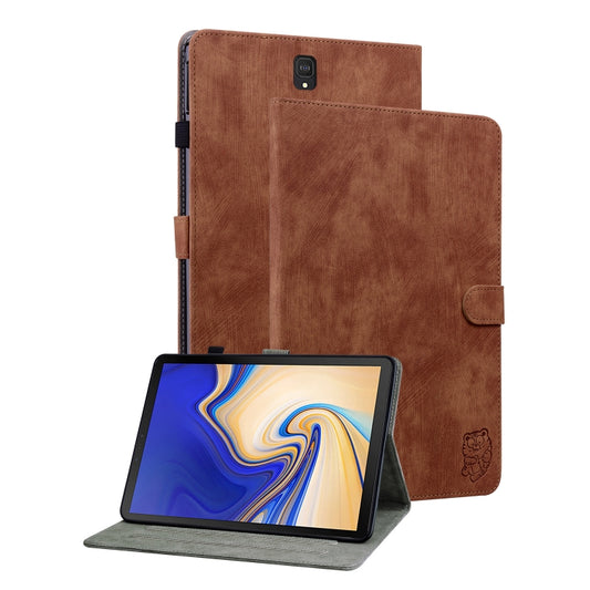 For Samsung Galaxy Tab S4 10.5 SM-T830 Tiger Pattern Flip Leather Tablet Case(Brown) by bashfashion