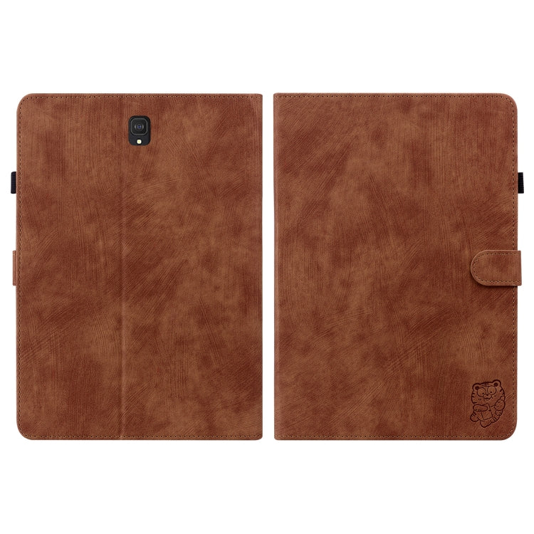 For Samsung Galaxy Tab S4 10.5 SM-T830 Tiger Pattern Flip Leather Tablet Case(Brown) by bashfashion