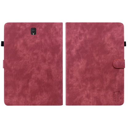 For Samsung Galaxy Tab S4 10.5 SM-T830 Tiger Pattern Flip Leather Tablet Case(Red) by bashfashion