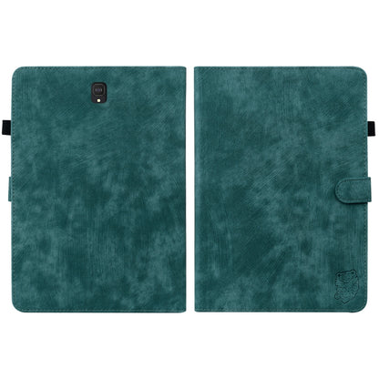 For Samsung Galaxy Tab S4 10.5 SM-T830 Tiger Pattern Flip Leather Tablet Case(Dark Green) by bashfashion