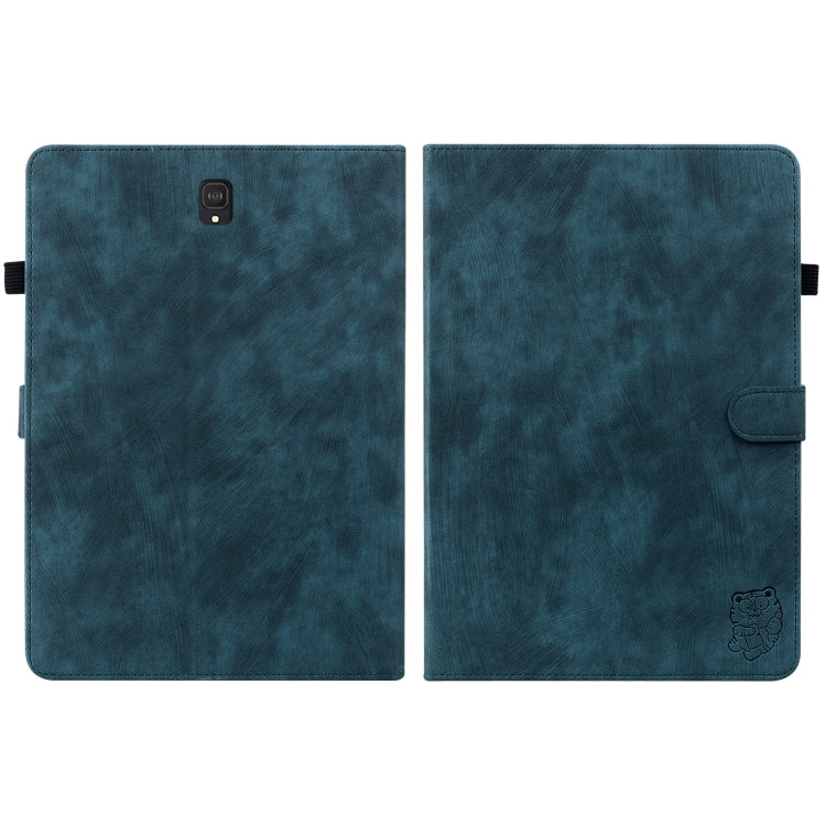 For Samsung Galaxy Tab S4 10.5 SM-T830 Tiger Pattern Flip Leather Tablet Case(Dark Blue) by bashfashion