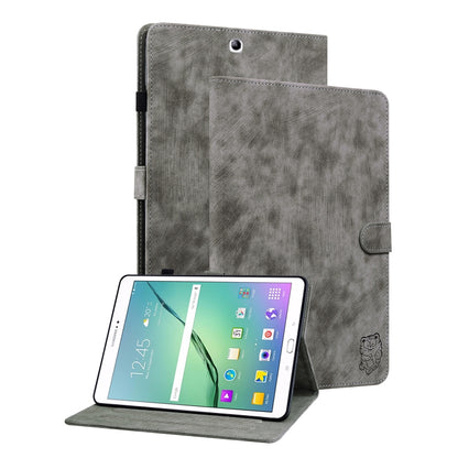 For Samsung Galaxy Tab S2 9.7 T810 T815 Tiger Pattern Flip Leather Tablet Case(Grey) by bashfashion
