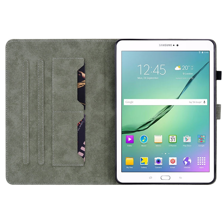 For Samsung Galaxy Tab S2 9.7 T810 T815 Tiger Pattern Flip Leather Tablet Case(Grey) by bashfashion