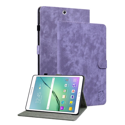 For Samsung Galaxy Tab S2 9.7 T810 T815 Tiger Pattern Flip Leather Tablet Case(Purple) by bashfashion