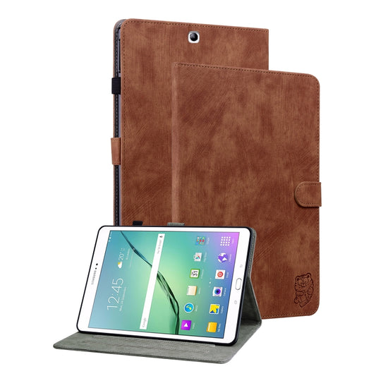 For Samsung Galaxy Tab S2 9.7 T810 T815 Tiger Pattern Flip Leather Tablet Case(Brown) by bashfashion
