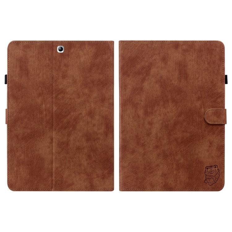 For Samsung Galaxy Tab S2 9.7 T810 T815 Tiger Pattern Flip Leather Tablet Case(Brown) by bashfashion