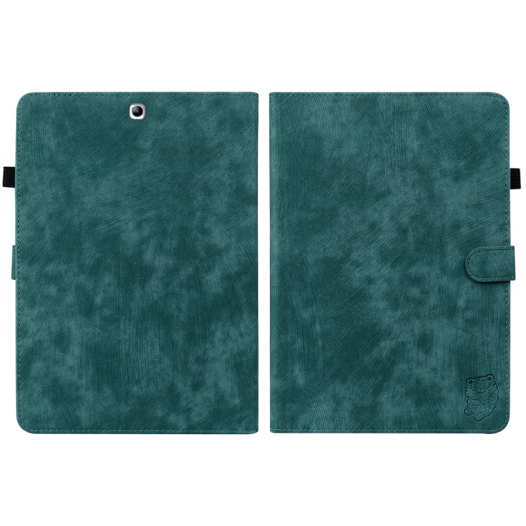 For Samsung Galaxy Tab S2 9.7 T810 T815 Tiger Pattern Flip Leather Tablet Case(Dark Green) by bashfashion