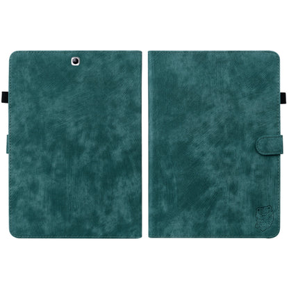 For Samsung Galaxy Tab S2 9.7 T810 T815 Tiger Pattern Flip Leather Tablet Case(Dark Green) by bashfashion