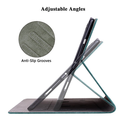 For Samsung Galaxy Tab S2 9.7 T810 T815 Tiger Pattern Flip Leather Tablet Case(Dark Green) by bashfashion