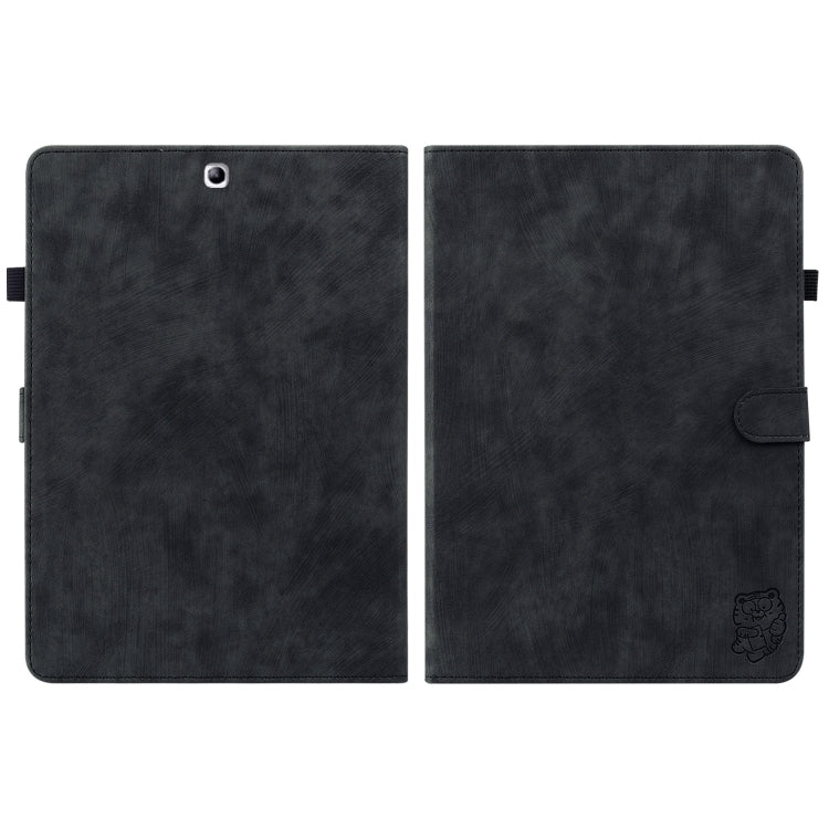 For Samsung Galaxy Tab S2 9.7 T810 T815 Tiger Pattern Flip Leather Tablet Case(Black) by bashfashion