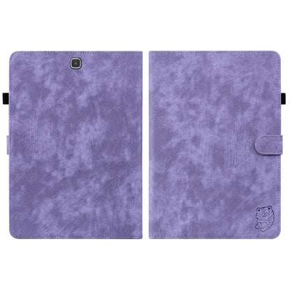 For Samsung Galaxy Tab A 9.7 T550 T555 Tiger Pattern Flip Leather Tablet Case(Purple) by bashfashion