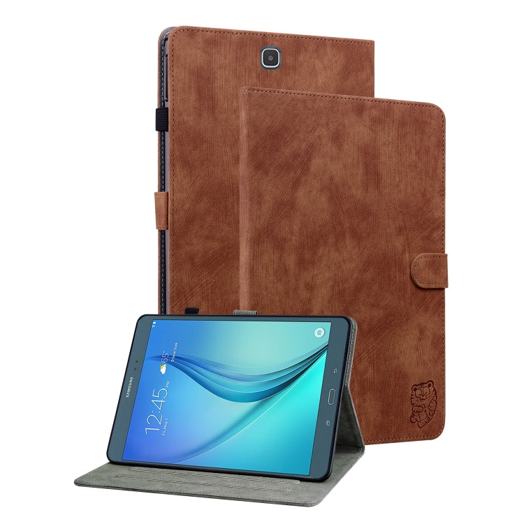 For Samsung Galaxy Tab A 9.7 T550 T555 Tiger Pattern Flip Leather Tablet Case(Brown) by bashfashion