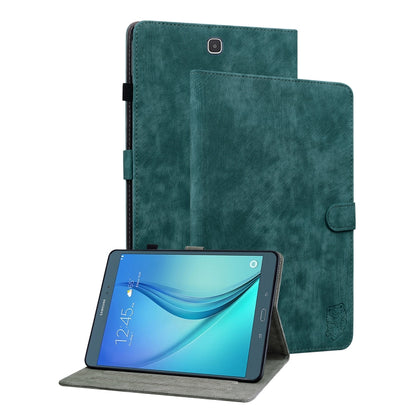 For Samsung Galaxy Tab A 9.7 T550 T555 Tiger Pattern Flip Leather Tablet Case(Dark Green) by bashfashion