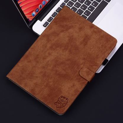 For Samsung Galaxy Tab S6 SM-T860/T865 Tiger Pattern Flip Leather Tablet Case, without Pen(Brown) by bashfashion