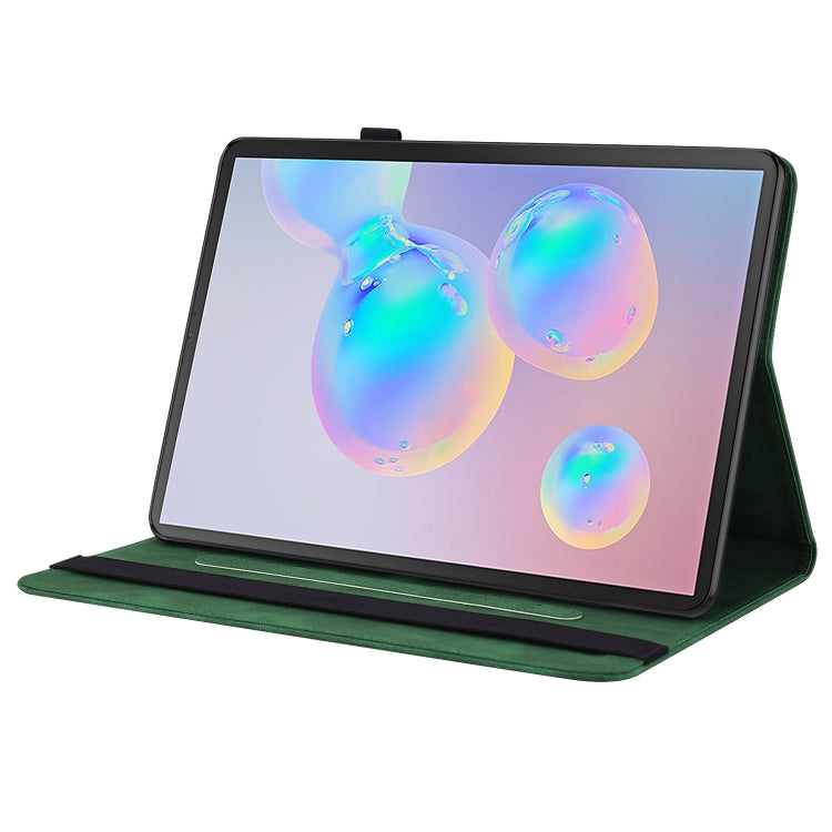 For Samsung Galaxy Tab S6 SM-T860/T865 Butterfly Flower Embossed Leather Tablet Case, without Pen(Green) by bashfashion
