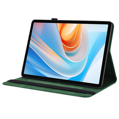 For itel VistaTab 30 Butterfly Flower Embossed Leather Tablet Case(Green) by bashfashion