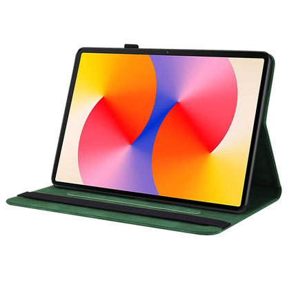 For Huawei MatePad SE 11 2024 Butterfly Flower Embossed Leather Tablet Case(Green) by bashfashion