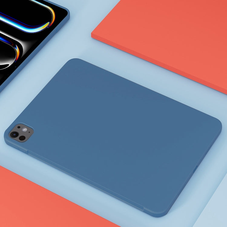 For iPad Pro 11 2025 / 2024 Mutural Silicone Microfiber Tablet Case(Midnight Blue) by Mutural