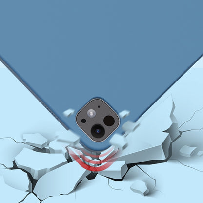 For iPad Pro 11 2025 / 2024 Mutural Silicone Microfiber Tablet Case(Midnight Blue) by Mutural