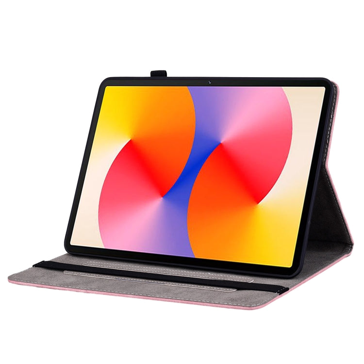 For Huawei MatePad SE 11 2024 Butterfly Rose Embossed Leather Tablet Case(Pink) by bashfashion