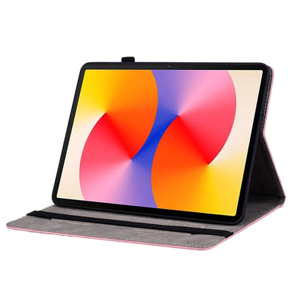 For Huawei MatePad SE 11 2024 Butterfly Rose Embossed Leather Tablet Case(Pink) by bashfashion