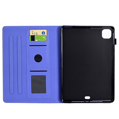 For iPad Pro 11 2022 / 2022 Solid Color Fiber Texture Smart Tablet Leather Case(Purple) by bashfashion