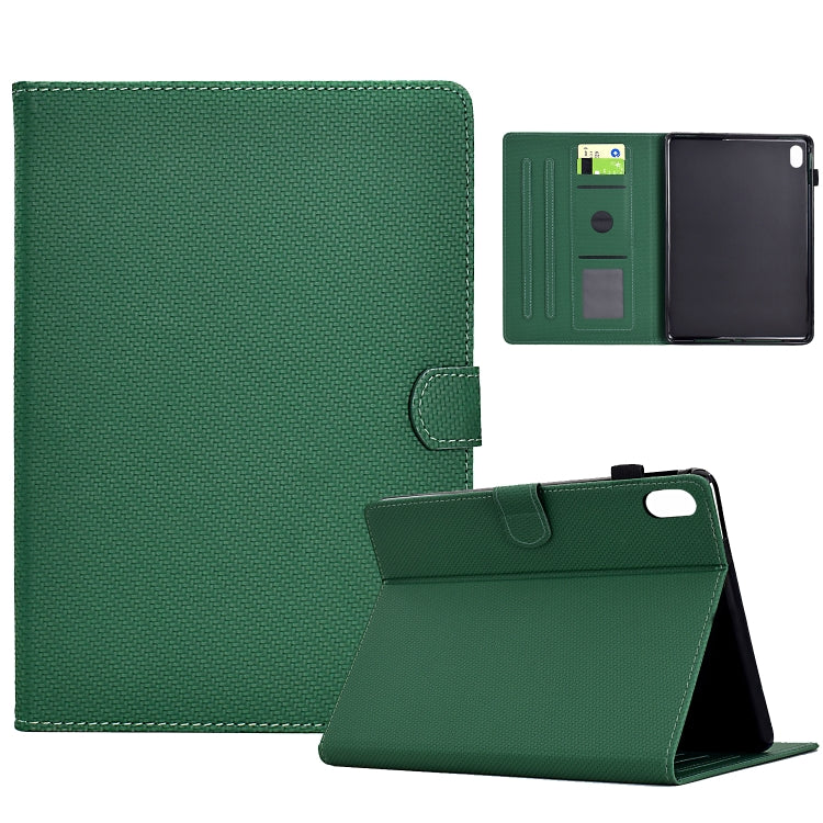 For iPad mini 2024 / mini 6 Solid Color Fiber Texture Smart Tablet Leather Case(Green) by bashfashion