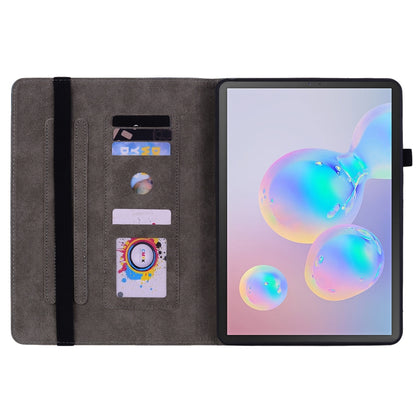 For Samsung Galaxy Tab S6 SM-T860/T865 Butterfly Rose Embossed Leather Tablet Case, without Pen(Rose Red) by bashfashion