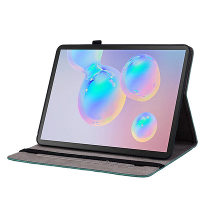 For Samsung Galaxy Tab S6 SM-T860/T865 Butterfly Rose Embossed Leather Tablet Case, without Pen(Green) by bashfashion