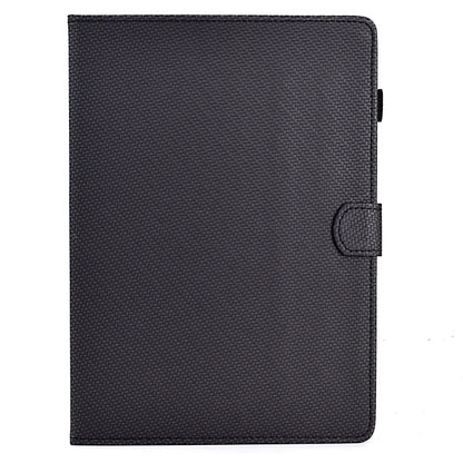 For Samsung Galaxy Tab A11 / A9 Solid Color Fiber Texture Smart Tablet Leather Case(Black) by bashfashion