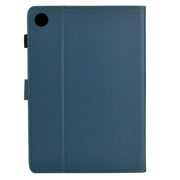 For Samsung Galaxy Tab A11 / A9 Solid Color Fiber Texture Smart Tablet Leather Case(Royal Blue) by bashfashion