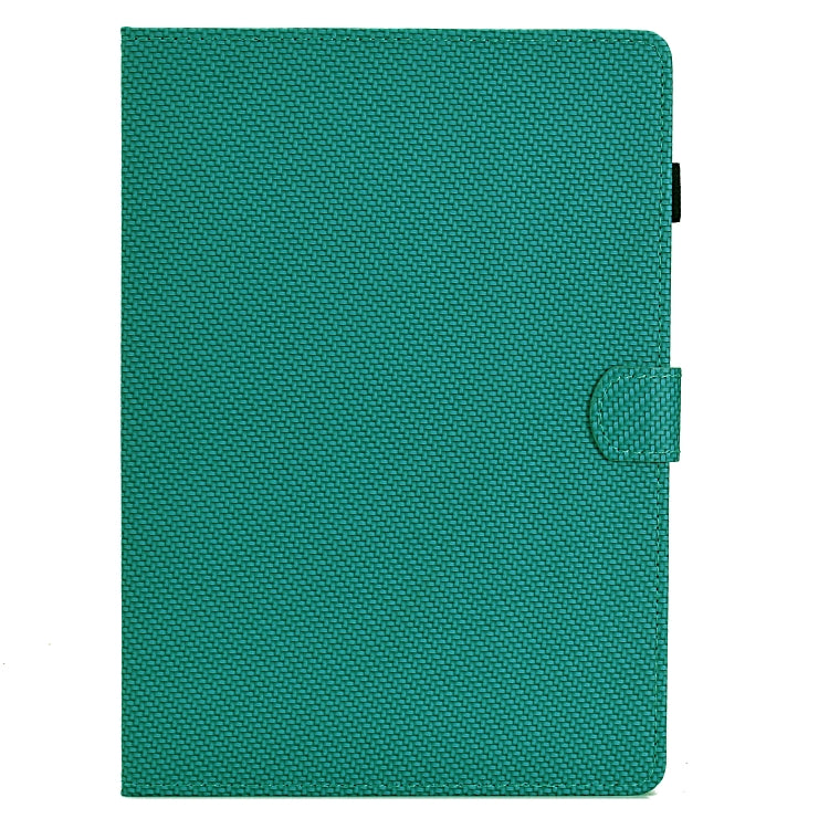 For Samsung Galaxy Tab A11 / A9 Solid Color Fiber Texture Smart Tablet Leather Case(Lake Green) by bashfashion