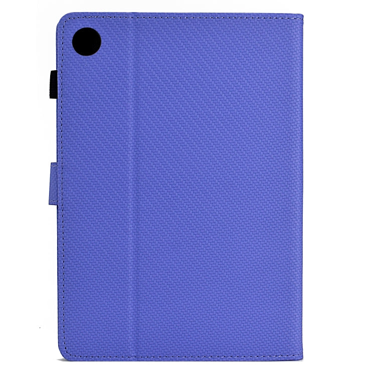 For Samsung Galaxy Tab A11 / A9 Solid Color Fiber Texture Smart Tablet Leather Case(Purple) by bashfashion