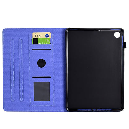 For Samsung Galaxy Tab A11+ / A9+ Solid Color Fiber Texture Smart Tablet Leather Case(Purple) by bashfashion