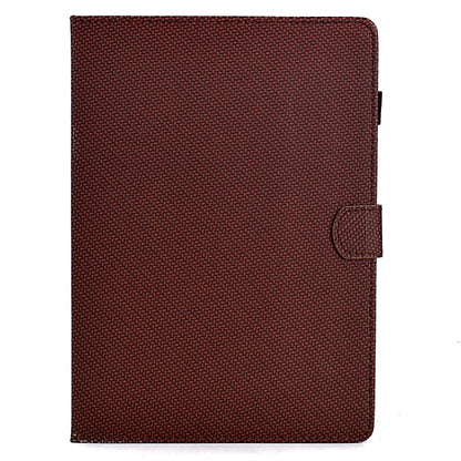 For Samsung Galaxy Tab A7 Lite Solid Color Fiber Texture Smart Tablet Leather Case(Brown) by bashfashion