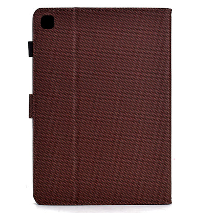For Samsung Galaxy Tab A7 Lite Solid Color Fiber Texture Smart Tablet Leather Case(Brown) by bashfashion