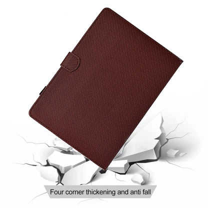 For Samsung Galaxy Tab A7 Lite Solid Color Fiber Texture Smart Tablet Leather Case(Brown) by bashfashion