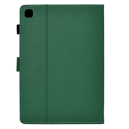 For Samsung Galaxy Tab A7 Lite Solid Color Fiber Texture Smart Tablet Leather Case(Green) by bashfashion