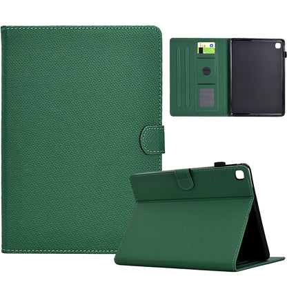 For Samsung Galaxy Tab A 10.1 2019 Solid Color Fiber Texture Smart Tablet Leather Case(Green) by bashfashion