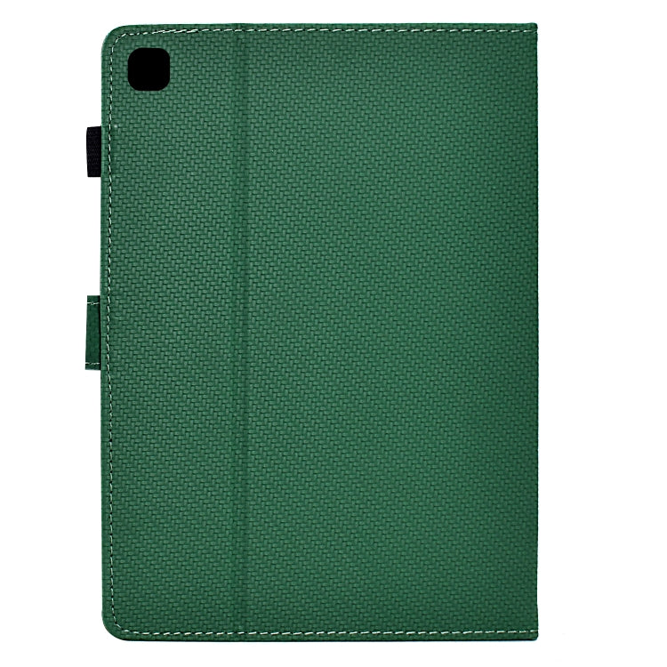 For Samsung Galaxy Tab A 10.1 2019 Solid Color Fiber Texture Smart Tablet Leather Case(Green) by bashfashion