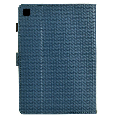 For Samsung Galaxy Tab A 10.1 2019 Solid Color Fiber Texture Smart Tablet Leather Case(Royal Blue) by bashfashion