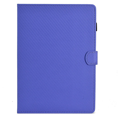 For Samsung Galaxy Tab A 10.1 2019 Solid Color Fiber Texture Smart Tablet Leather Case(Purple) by bashfashion