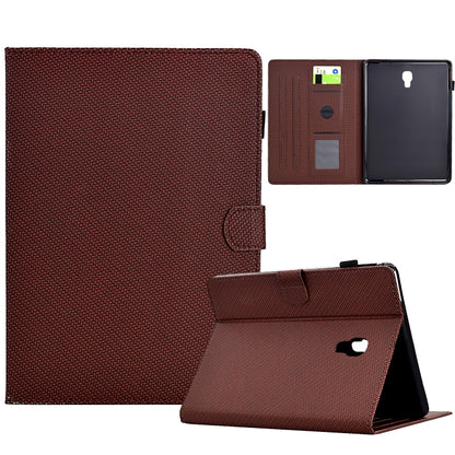 For Samsung Galaxy Tab A 10.5 Solid Color Fiber Texture Smart Tablet Leather Case(Brown) by bashfashion