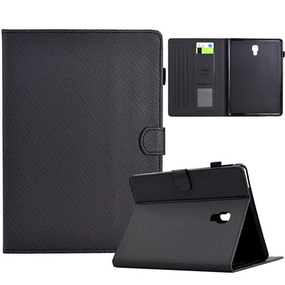 For Samsung Galaxy Tab A 10.5 Solid Color Fiber Texture Smart Tablet Leather Case(Black) by bashfashion